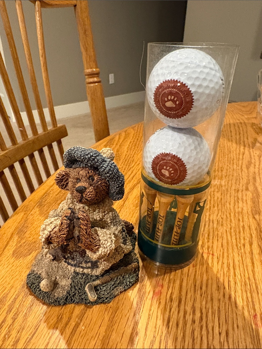 Handmade Praying Bear Figurine in Neutral Browns